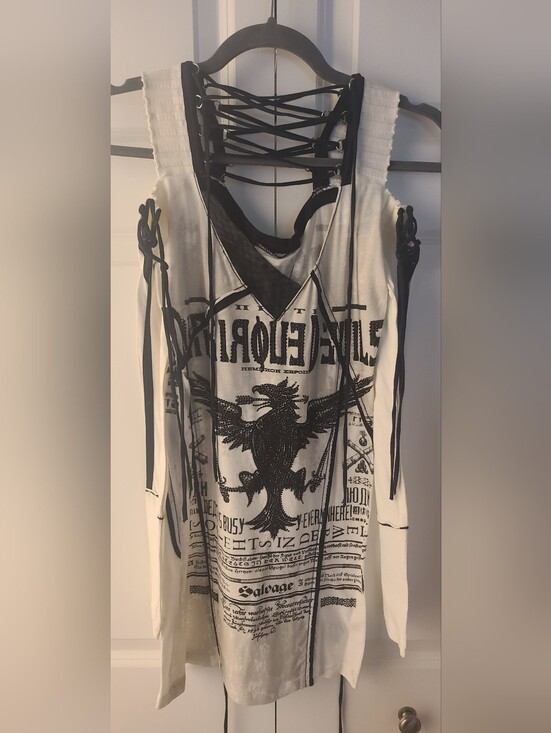 Salvage Dresses & Skirts - Salvage White and Black Graphic Dress